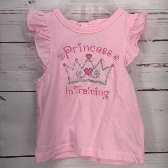 DDG Darling Princess In Training 2 Piece 3/6 months striped Shorts Set - Picture 3 of 7